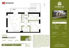 3 pokoje, mieszkanie 53,01 m², piętro 1, oferta nr 8B, Wiązowna Forest, Wiązowna, ul. Polna