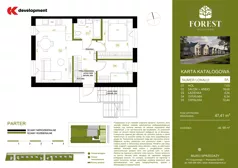 3 pokoje, mieszkanie 47,41 m², parter, oferta nr 9A, Wiązowna Forest, Wiązowna, ul. Polna