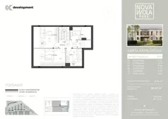5 pokoi, mieszkanie 99,24 m², piętro 1, oferta nr 2A2, Osiedle Nova Wola Park II, Nowa Wola, ul. Przepiórki