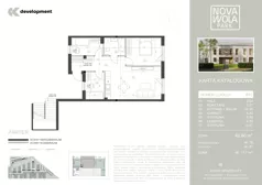 4 pokoje, mieszkanie 62,80 m², parter, oferta nr 4A1, Osiedle Nova Wola Park II, Nowa Wola, ul. Przepiórki