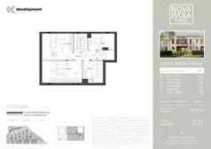 5 pokoi, mieszkanie 99,24 m², piętro 1, oferta nr 6A2, Osiedle Nova Wola Park II, Nowa Wola, ul. Przepiórki