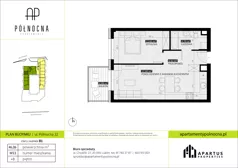 2 pokoje, mieszkanie 46,06 m², piętro 3, oferta nr B1/13, Apartamenty Północna, Lublin, Śródmieście, Śródmieście, ul. Północna 22/24