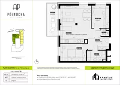 3 pokoje, mieszkanie 69,52 m², piętro 5, oferta nr B1/27, Apartamenty Północna, Lublin, Śródmieście, Śródmieście, ul. Północna 22/24