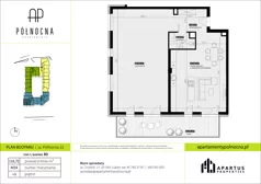 2 pokoje, mieszkanie 116,72 m², piętro 3, oferta nr B3/34, Apartamenty Północna, Lublin, Śródmieście, Śródmieście, ul. Północna 22/24