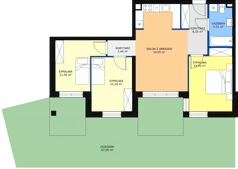 4 pokoje, apartament 77,98 m², parter, oferta nr B6, Villa Verona Mielno, Mielno, ul. Pogodna 4A