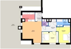 3 pokoje, apartament 89,39 m², piętro 3, oferta nr B32, Villa Verona Mielno, Mielno, ul. Pogodna 4A