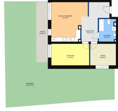 3 pokoje, mieszkanie 69,56 m², piętro 1, oferta nr 10, Bednarska 4, Łódź, Górna, ul. Bednarska 4