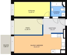 3 pokoje, mieszkanie 58,44 m², piętro 3, oferta nr 29, Bednarska 4, Łódź, Górna, ul. Bednarska 4