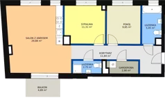 3 pokoje, mieszkanie 73,81 m², piętro 3, oferta nr 31, Bednarska 4, Łódź, Górna, ul. Bednarska 4