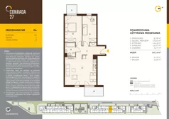 3 pokoje, mieszkanie 66,95 m², piętro 1, oferta nr 24, Conrada 27, Kraków, Prądnik Biały, Azory, ul. Conrada 27