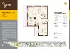 4 pokoje, mieszkanie 77,78 m², piętro 1, oferta nr 133, Conrada 27, Kraków, Prądnik Biały, Azory, ul. Conrada 27