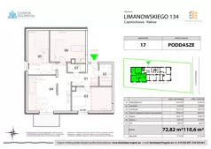 4 pokoje, mieszkanie 73,15 m², piętro 3, oferta nr  17, Limanowskiego Mieszkania, Częstochowa, Raków, ul. Bolesława Limanowskiego 134
