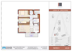 3 pokoje, mieszkanie 67,55 m², piętro 5, oferta nr A.M.26, Łódzka Osiedle, Częstochowa, Częstochówka-Parkitka, ul. Łódzka 198, 200, 202