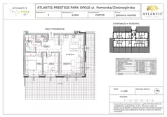 3 pokoje, apartament 69,81 m², parter, oferta nr B4/0/02, Atlantis Prestige Park, Opole, Malinka, ul. Pomorska / Zielonogórska