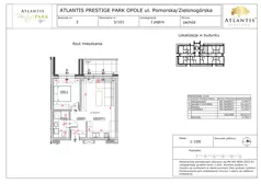 2 pokoje, apartament 45,91 m², piętro 1, oferta nr B3/1/101, Atlantis Prestige Park, Opole, Malinka, ul. Pomorska / Zielonogórska