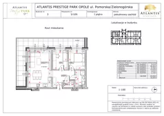 3 pokoje, apartament 65,65 m², piętro 1, oferta nr B3/1/109, Atlantis Prestige Park, Opole, Malinka, ul. Pomorska / Zielonogórska