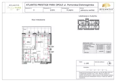2 pokoje, apartament 43,88 m², piętro 2, oferta nr B3/2/203, Atlantis Prestige Park, Opole, Malinka, ul. Pomorska / Zielonogórska