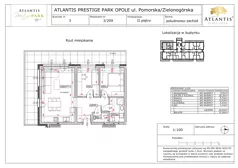 3 pokoje, apartament 65,65 m², piętro 2, oferta nr B3/2/209, Atlantis Prestige Park, Opole, Malinka, ul. Pomorska / Zielonogórska
