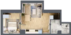 2 pokoje, mieszkanie 35,23 m², piętro 3, oferta nr 1/22, Osiedle Kościuszki - Osiedle Premium, Brzeg, ul. Kościuszki
