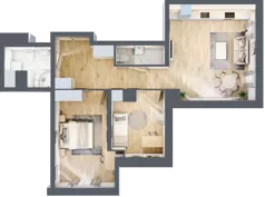 3 pokoje, mieszkanie 69,44 m², piętro 3, oferta nr 1/25, Osiedle Kościuszki - Osiedle Premium, Brzeg, ul. Kościuszki