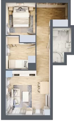 3 pokoje, mieszkanie 47,56 m², piętro 2, oferta nr 1/16, Osiedle Kościuszki - Osiedle Premium, Brzeg, ul. Kościuszki