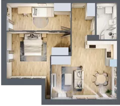 3 pokoje, mieszkanie 58,60 m², piętro 3, oferta nr 2/20, Osiedle Kościuszki - Osiedle Premium, Brzeg, ul. Kościuszki