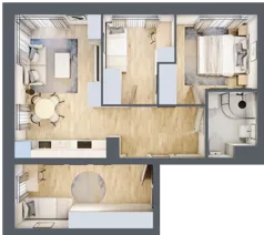 4 pokoje, mieszkanie 57,20 m², piętro 2, oferta nr 2/13, Osiedle Kościuszki - Osiedle Premium, Brzeg, ul. Kościuszki