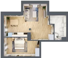 2 pokoje, mieszkanie 42,51 m², piętro 3, oferta nr 2/19, Osiedle Kościuszki - Osiedle Premium, Brzeg, ul. Kościuszki