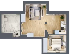 2 pokoje, mieszkanie 41,80 m², piętro 3, oferta nr 2/23, Osiedle Kościuszki - Osiedle Premium, Brzeg, ul. Kościuszki