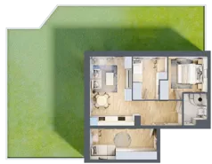 4 pokoje, mieszkanie 57,20 m², piętro 2, oferta nr 2/13, Osiedle Kościuszki - Osiedle Premium, Brzeg, ul. Kościuszki