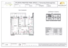 3 pokoje, apartament 62,57 m², piętro 2, oferta nr B5/2/10, Atlantis Prestige Park, Opole, Malinka, ul. Pomorska / Zielonogórska