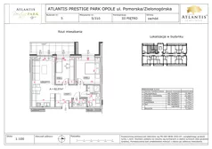 3 pokoje, apartament 62,57 m², piętro 3, oferta nr B5/3/10, Atlantis Prestige Park, Opole, Malinka, ul. Pomorska / Zielonogórska