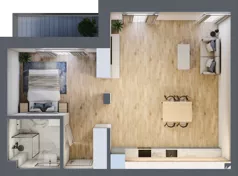 1 pokój, apartament 52,84 m², piętro 1, oferta nr 1_5, New Iron, Łódź, Śródmieście, ul. Andrzeja Struga 22