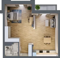1 pokój, apartament 64,47 m², piętro 1, oferta nr 1_8, New Iron, Łódź, Śródmieście, ul. Andrzeja Struga 22