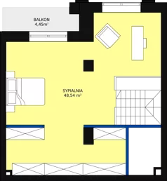 1 pokój, apartament 107,54 m², piętro 4, oferta nr 4_7, New Iron, Łódź, Śródmieście, ul. Andrzeja Struga 22