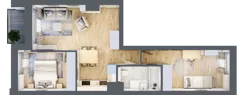 3 pokoje, mieszkanie 54,02 m², piętro 5, oferta nr A.108, Osiedle Fokus Ursus, Warszawa, Ursus, Szamoty, ul. Posag 7 Panien / Gierdziejewskiego