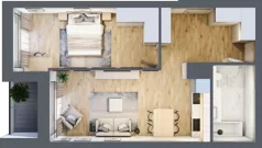 2 pokoje, mieszkanie 52,36 m², piętro 2, oferta nr A.72, Osiedle Fokus Ursus, Warszawa, Ursus, Szamoty, ul. Posag 7 Panien / Gierdziejewskiego