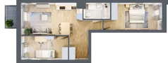 3 pokoje, mieszkanie 56,66 m², piętro 2, oferta nr A.31, Osiedle Fokus Ursus, Warszawa, Ursus, Szamoty, ul. Posag 7 Panien / Gierdziejewskiego