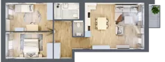 3 pokoje, mieszkanie 70,83 m², piętro 1, oferta nr A.116, Osiedle Fokus Ursus, Warszawa, Ursus, Szamoty, ul. Posag 7 Panien / Gierdziejewskiego
