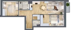 3 pokoje, mieszkanie 66,16 m², piętro 2, oferta nr A.229, Osiedle Fokus Ursus, Warszawa, Ursus, Szamoty, ul. Posag 7 Panien / Gierdziejewskiego