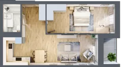 2 pokoje, mieszkanie 51,93 m², piętro 3, oferta nr A.171, Osiedle Fokus Ursus, Warszawa, Ursus, Szamoty, ul. Posag 7 Panien / Gierdziejewskiego