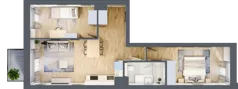 3 pokoje, mieszkanie 56,80 m², piętro 3, oferta nr A.230, Osiedle Fokus Ursus, Warszawa, Ursus, Szamoty, ul. Posag 7 Panien / Gierdziejewskiego