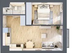 2 pokoje, mieszkanie 38,74 m², piętro 2, oferta nr A.195, Osiedle Fokus Ursus, Warszawa, Ursus, Szamoty, ul. Posag 7 Panien / Gierdziejewskiego