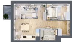 2 pokoje, mieszkanie 46,50 m², piętro 1, oferta nr A.65, Osiedle Fokus Ursus, Warszawa, Ursus, Szamoty, ul. Posag 7 Panien / Gierdziejewskiego