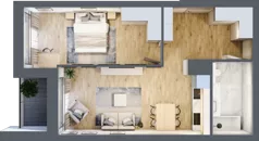 2 pokoje, mieszkanie 52,36 m², piętro 4, oferta nr A.82, Osiedle Fokus Ursus, Warszawa, Ursus, Szamoty, ul. Posag 7 Panien / Gierdziejewskiego