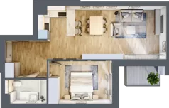 2 pokoje, mieszkanie 52,46 m², piętro 6, oferta nr A.185, Osiedle Fokus Ursus, Warszawa, Ursus, Szamoty, ul. Posag 7 Panien / Gierdziejewskiego