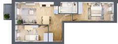 3 pokoje, mieszkanie 56,66 m², piętro 4, oferta nr A.41, Osiedle Fokus Ursus, Warszawa, Ursus, Szamoty, ul. Posag 7 Panien / Gierdziejewskiego