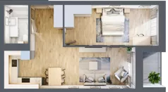 2 pokoje, mieszkanie 51,41 m², piętro 1, oferta nr A.161, Osiedle Fokus Ursus, Warszawa, Ursus, Szamoty, ul. Posag 7 Panien / Gierdziejewskiego