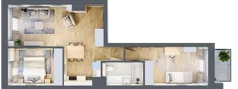 3 pokoje, mieszkanie 56,85 m², piętro 1, oferta nr A.220, Osiedle Fokus Ursus, Warszawa, Ursus, Szamoty, ul. Posag 7 Panien / Gierdziejewskiego