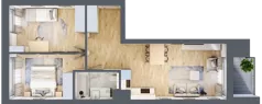 3 pokoje, mieszkanie 58,36 m², piętro 5, oferta nr A.179, Osiedle Fokus Ursus, Warszawa, Ursus, Szamoty, ul. Posag 7 Panien / Gierdziejewskiego